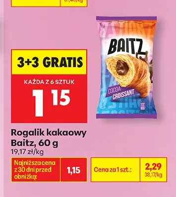 Rogalik kakaowy Baitz promocja w Biedronka