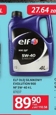 Olej silnikowy Elf Evolution 900 NF 5W-40 promocja w Selgros