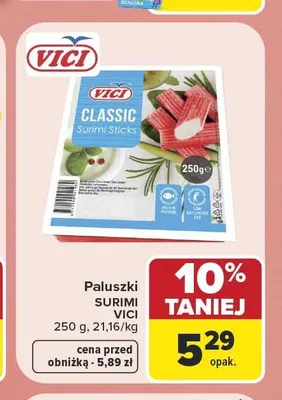 Paluszki surimi Vici Classic promocja w Carrefour Market