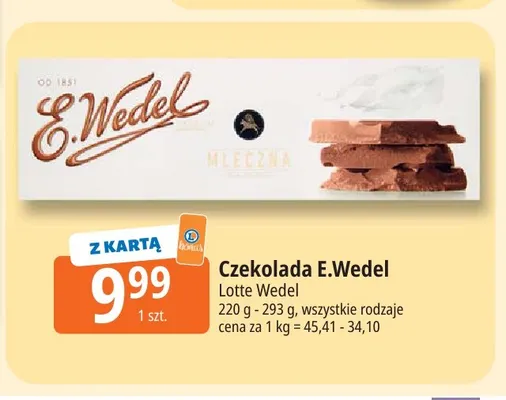 Czekolada E.Wedel promocja w Leclerc