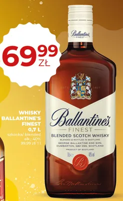 Whisky Ballantine's Finest 0,7 L promocja w Duży Ben
