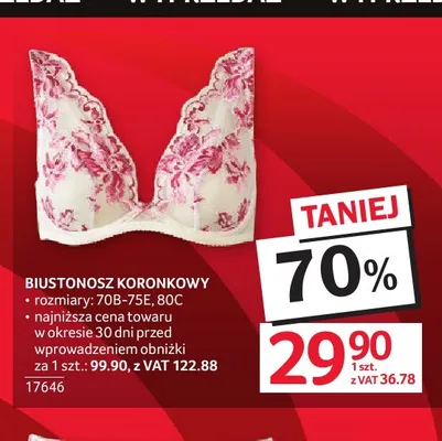 Biustonosz koronkowy promocja w Selgros