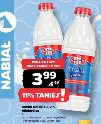 Mleko Polskie 3,2% Mlekovita promocja w Netto