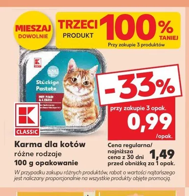 Karma dla kotów K-Classic promocja w Kaufland