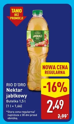 Nektar jabłkowy Rio D'Oro promocja w Aldi