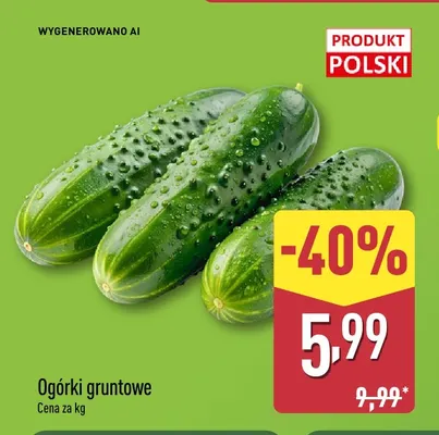 Ogórki gruntowe promocja w Aldi