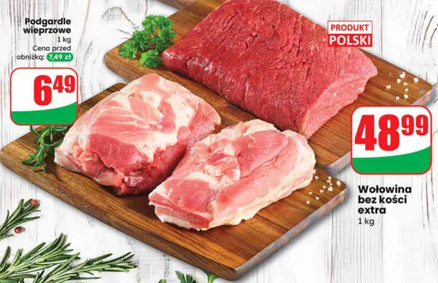 Wołowina bez kości extra promocja w Dino