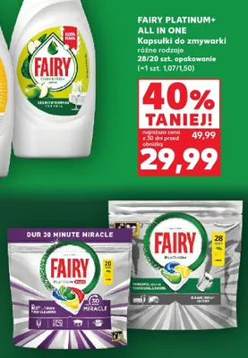 Kapsułki do zmywarki Fairy Platinum promocja w Kaufland