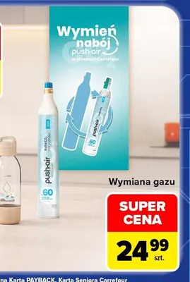 Wymiana naboju z gazem CO2 Push-Air promocja w Carrefour