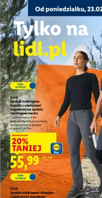 Spodnie trekkingowe damskie z odpinanymi nogawkami promocja w Lidl
