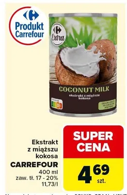 Ekstrakt z miąższu kokosa promocja w Carrefour