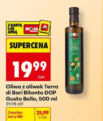 Oliwa z oliwek Terra di Bari Bitonto DOP Gusto Bello promocja w Biedronka