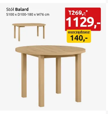 Stół Balard promocja w Black Red White