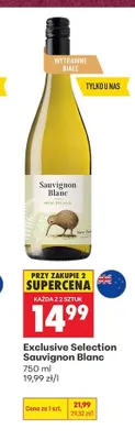 Wino białe Exclusive Selection Sauvignon Blanc promocja w Biedronka