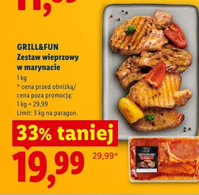 Zestaw wieprzowy w marynacie Grill&Fun promocja w Lidl