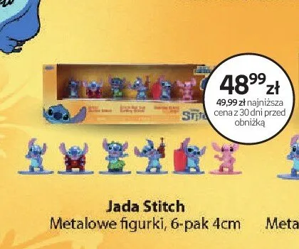 Metalowe figurki Jada Stitch 6-pak 4cm promocja w Dzień Dziecka