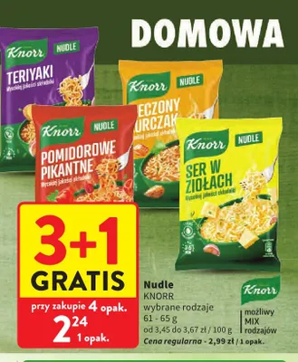 Nudle Knorr Pieczony kurczak promocja w Intermarche