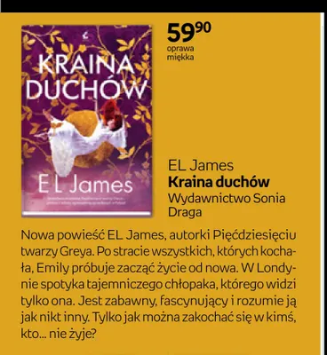 Książka Kraina duchów EL James promocja w Empik
