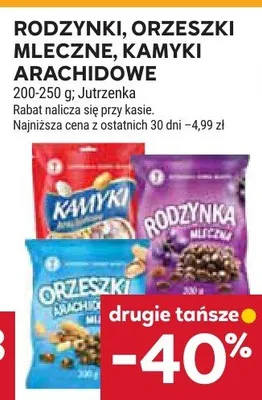 Rodzynki, orzeszki mleczne, kamyki arachidowe promocja w Stokrotka