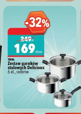Zestaw garnków stalowych Tefal Delicious promocja w Biedronka Home