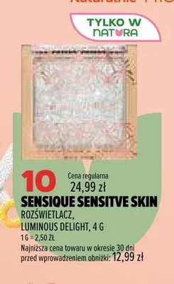 Rozświetlacz Luminous Delight Sensique Sensitive Skin promocja w Drogerie Natura