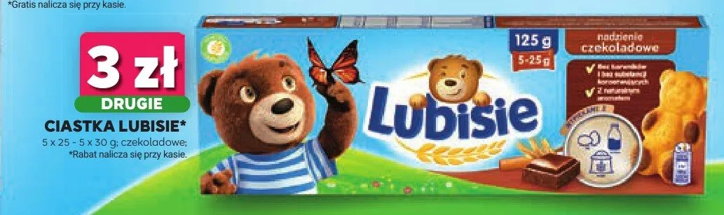 Ciastka Lubisie czekoladowe promocja w Stokrotka