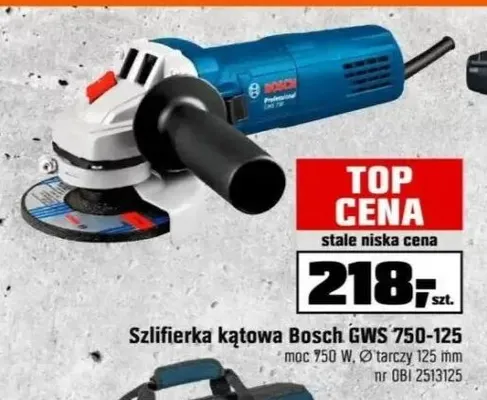 Szlifierka kątowa Bosch Gws 750-125 promocja w OBI