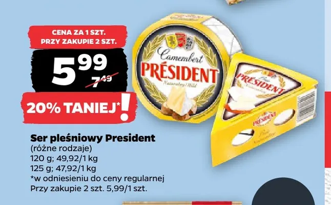 Ser pleśniowy President promocja w Netto