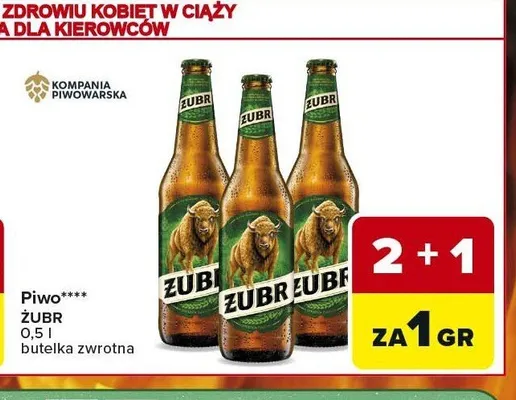 Piwo Żubr promocja w Carrefour Market