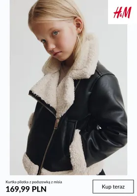 Kurtka pilotka z podszewką z misia H & M promocja w H&M