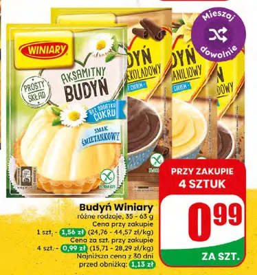 Budyń smak waniliowy Winiary promocja w Dino