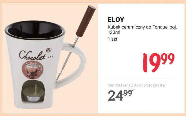 Kubek ceramiczny do fondue 130 ml Eloy promocja w Rossmann