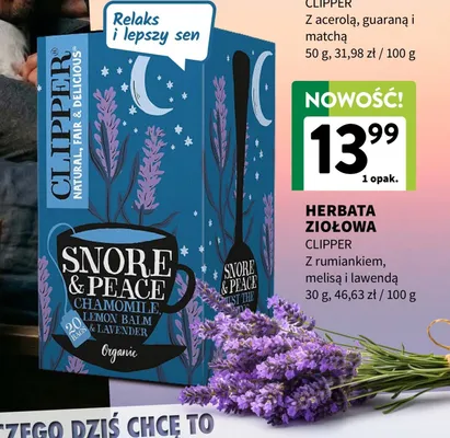 Herbata ziołowa z rumiankiem, melisą i lawendą promocja w Intermarche