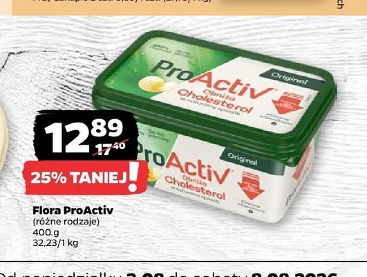 Margaryna Flora ProActiv Original promocja w Netto