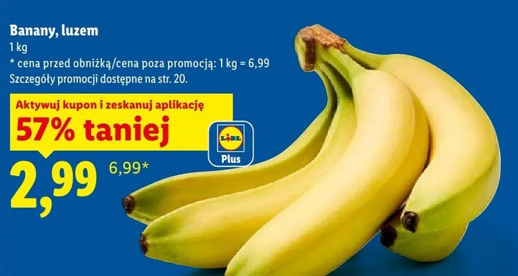 Banany luzem promocja w Lidl