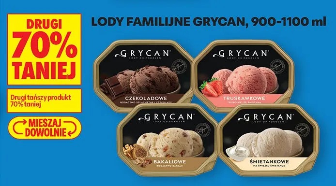 Lody familijne czekoladowe promocja w Biedronka