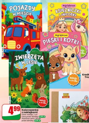 Kolorowanka z naklejkami Pojazdy w mieście promocja w Dino