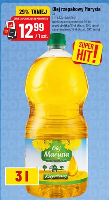 Olej rzepakowy Marysia promocja w POLOmarket