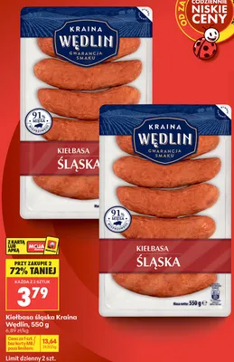 Kiełbasa śląska Kraina Wędlin promocja w Biedronka