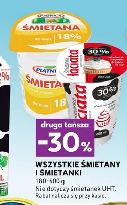 Śmietany i śmietanki promocja w Stokrotka