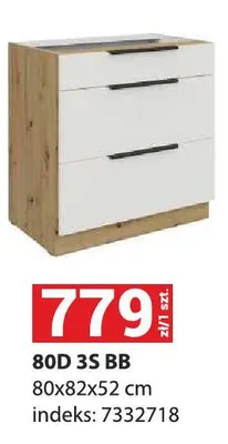 Szafka kuchenna dolna Aria 80D 3S Bb promocja w Merkury Market