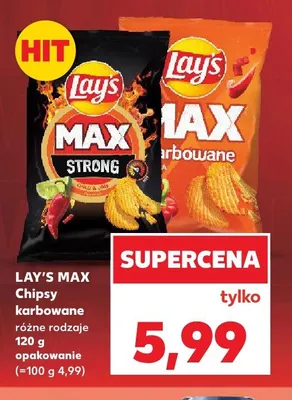 Chipsy karbowane Lay's MAX Strong Cheese & Jalapeno promocja w Kaufland