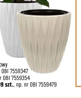 Doniczka Caro kolory: biały, antracytowy, migdałowy Ø 30cm z wkładem promocja w OBI