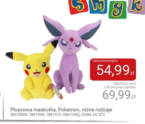 Pluszowa maskotka Pokemon promocja w Smyk