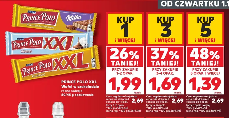 Wafel w czekoladzie Prince Polo XXL Kokos promocja w Kaufland