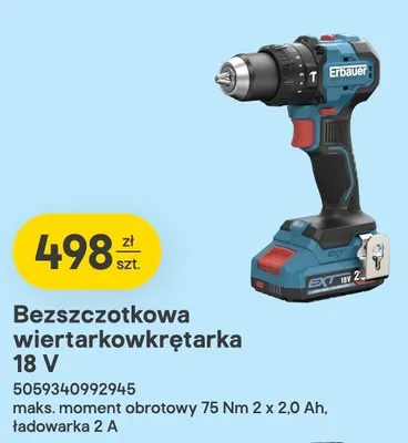 Bezszczotkowa wiertarkowkrętarka 18V promocja w Castorama