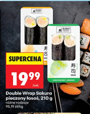 Double Wrap Sakura pieczony łosoś promocja w Biedronka