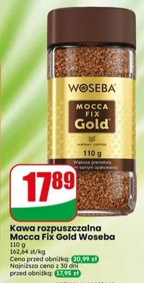 Kawa rozpuszczalna Mocca Fix Gold Woseba promocja w Dino