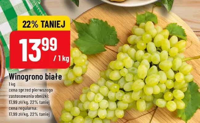 Winogrono białe promocja w POLOmarket
