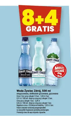 Woda delikatnie gazowana Żywiec Zdrój promocja w Twój Market